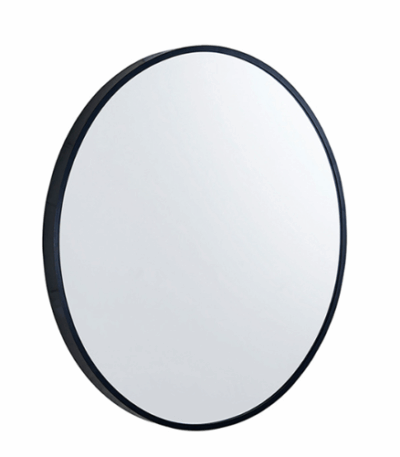 POSEIDON MBK-R70 ROUND FRAMED MIRROR D700MM MATTE BRUSHED BLACK - Urban Designs Bathroom and Kitchen