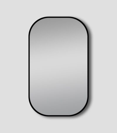 POSEIDON MBK-RR4575 FRAMED MIRROR 450*750 MATTE BRUSHED BLACK - Urban Designs Bathroom and Kitchen