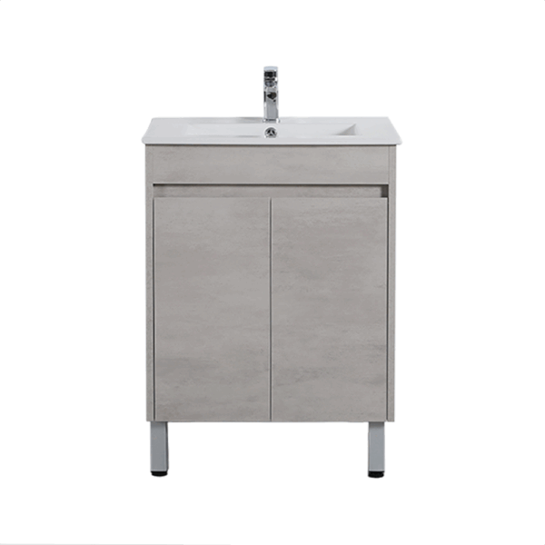 POSEIDON NC64LG NOVA FLOOR STANDING VANITY CONCRETE GREY - Urban Designs Bathroom and Kitchen
