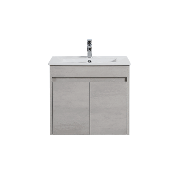 POSEIDON NC64WH NOVA WALL HUNG VANITY CONCRETE GREY - Urban Designs Bathroom and Kitchen
