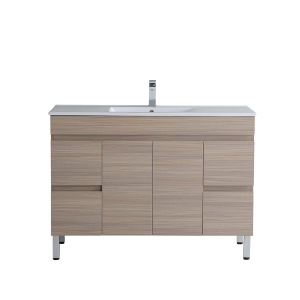 POSEIDON OAK1200-LG STELLA FLOOR STANDING VANITY NATURAL OAK - Urban Designs Bathroom and Kitchen