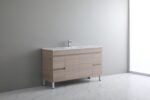 POSEIDON OAK1550-LG STELLA FLOOR STANDING VANITY NATURAL OAK - Urban Designs Bathroom and Kitchen