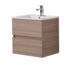 POSEIDON OAK600-WH STELLA WALL HUNG VANITY OAK - Urban Designs Bathroom and Kitchen
