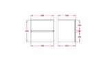 POSEIDON OAK600-WH STELLA WALL HUNG VANITY OAK - Urban Designs Bathroom and Kitchen