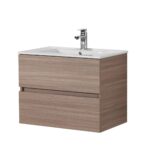 POSEIDON OAK750-WH STELLA WALL HUNG VANITY OAK - Urban Designs Bathroom and Kitchen