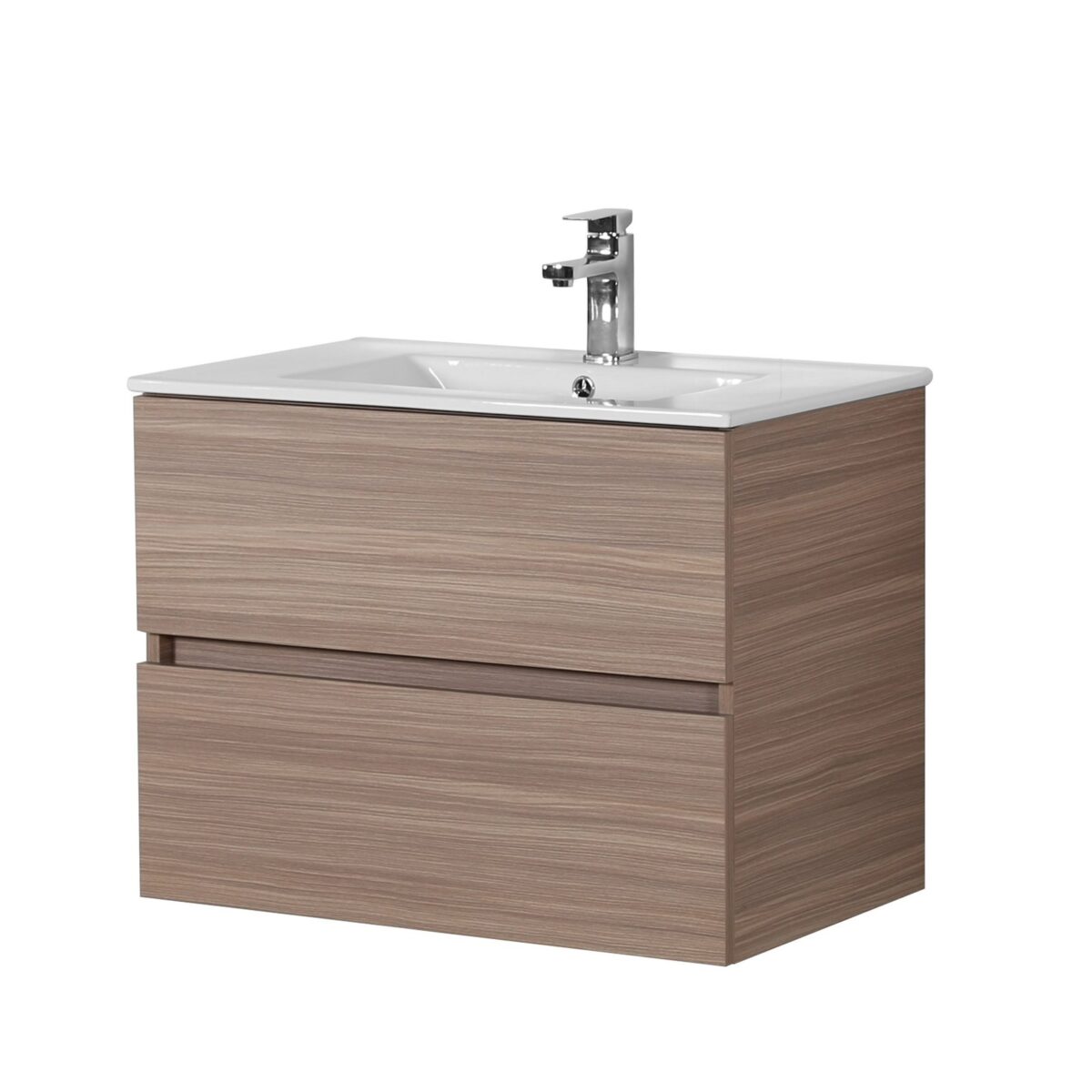 POSEIDON OAK750-WH STELLA WALL HUNG VANITY OAK - Urban Designs Bathroom and Kitchen