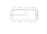 POSEIDON OAK750-WH STELLA WALL HUNG VANITY OAK - Urban Designs Bathroom and Kitchen