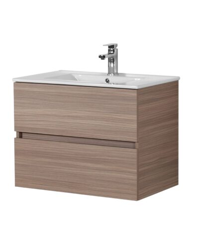 POSEIDON OAK750-WH STELLA WALL HUNG VANITY OAK - Urban Designs Bathroom and Kitchen