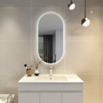 POSEIDON OV4590AM OVAL LED MIRROR 450x900MM - Urban Designs Bathroom and Kitchen