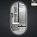 POSEIDON OV4590AM OVAL LED MIRROR 450x900MM - Urban Designs Bathroom and Kitchen