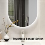 POSEIDON OV4590AM OVAL LED MIRROR 450x900MM - Urban Designs Bathroom and Kitchen