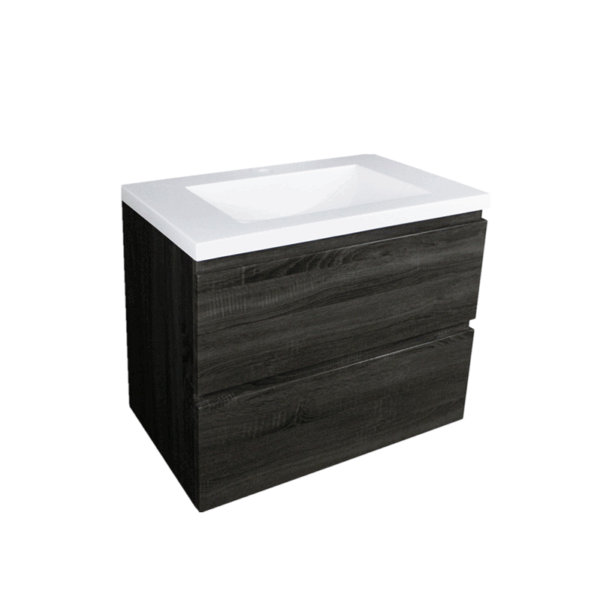 POSEIDON Q6046DG QUBIST MDF WALL HUNG VANITY 600*550*460 DARK GREY - Urban Designs Bathroom and Kitchen