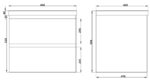 POSEIDON Q6046MW QUBIST MDF WALL HUNG VANITY 600*550*460 MATTE WHITE - Urban Designs Bathroom and Kitchen