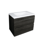 POSEIDON Q7546DG QUBIST MDF WALL HUNG VANITY 750*550*460MM DARK GREY - Urban Designs Bathroom and Kitchen