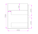 POSEIDON Q7546DG QUBIST MDF WALL HUNG VANITY 750*550*460MM DARK GREY - Urban Designs Bathroom and Kitchen