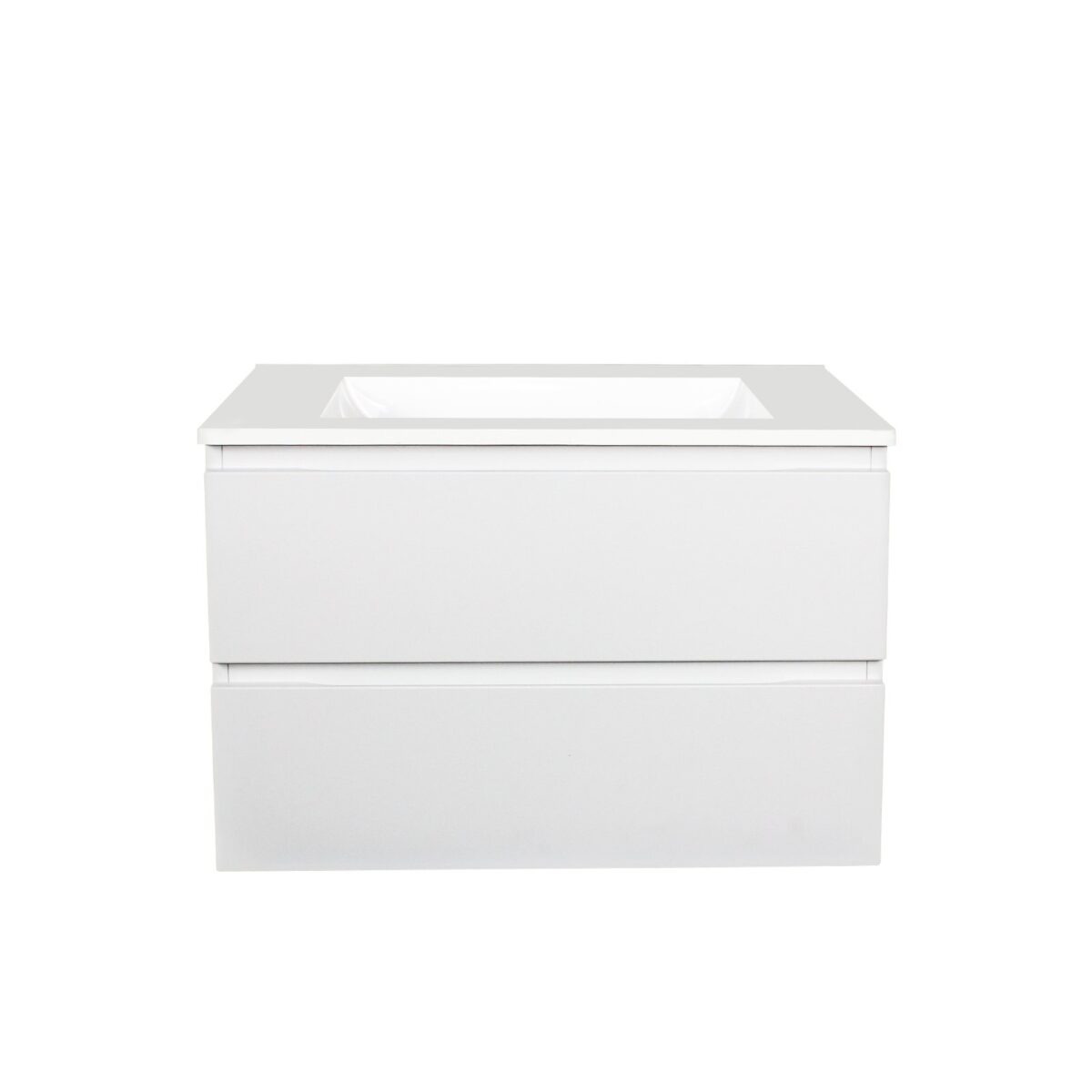 POSEIDON Q7546MW QUBIST MDF WALL HUNG VANITY 750*550*460MM MATTE WHITE - Urban Designs Bathroom and Kitchen