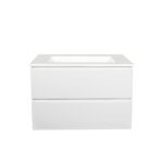 POSEIDON Q7546MW QUBIST MDF WALL HUNG VANITY 750*550*460MM MATTE WHITE - Urban Designs Bathroom and Kitchen