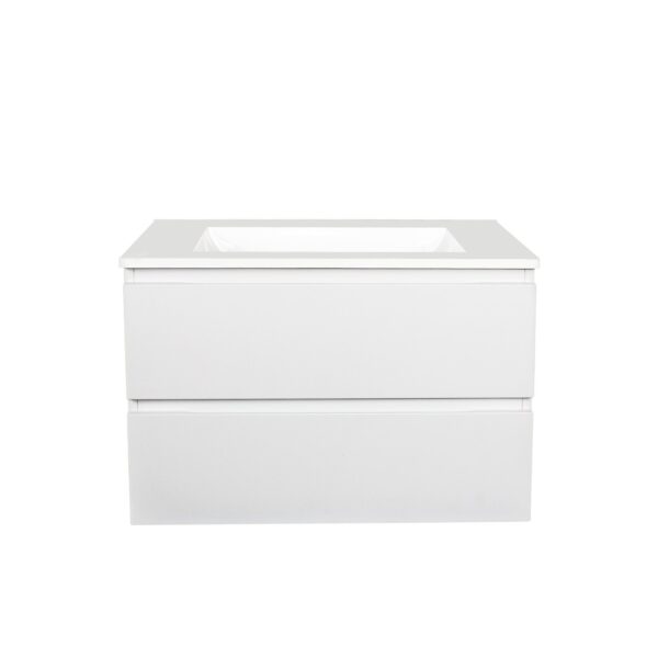 POSEIDON Q7546MW QUBIST MDF WALL HUNG VANITY 750*550*460MM MATTE WHITE - Urban Designs Bathroom and Kitchen