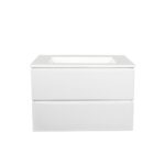 POSEIDON Q7546MW QUBIST MDF WALL HUNG VANITY 750*550*460MM MATTE WHITE - Urban Designs Bathroom and Kitchen