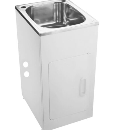 POSEIDON SLT5039 30 LITRES STAINLESS LAUNDRY TUB 390*500*870MM STAINLESS STEEL - Urban Designs Bathroom and Kitchen