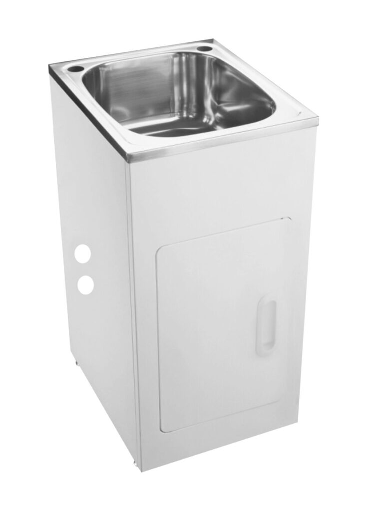 POSEIDON SLT5039 30 LITRES STAINLESS LAUNDRY TUB 390*500*870MM STAINLESS STEEL - Urban Designs Bathroom and Kitchen