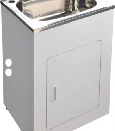 POSEIDON SLT555 35 LITRES STAINLESS LAUNDRY TUB 455*555*870MM STAINLESS STEEL - Urban Designs Bathroom and Kitchen