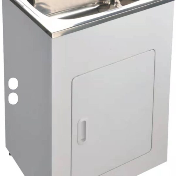 POSEIDON SLT555 35 LITRES STAINLESS LAUNDRY TUB 455*555*870MM STAINLESS STEEL - Urban Designs Bathroom and Kitchen