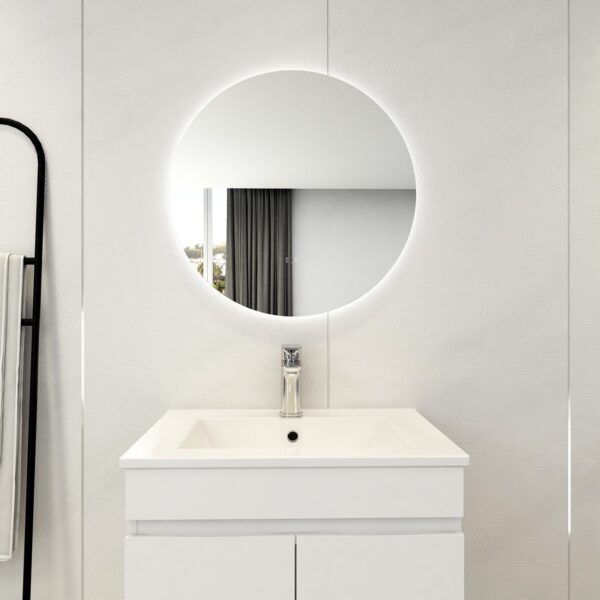POSEIDON UL750BM ROUND LED MIRROR 750*750MM - Urban Designs Bathroom and Kitchen