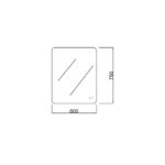 POSEIDON UL7560BRM RECTANGLE LED MIRROR 750*600MM - Urban Designs Bathroom and Kitchen