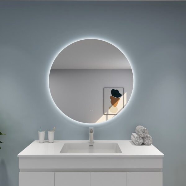 POSEIDON UL900BM ROUND LED MIRROR 900*900MM - Urban Designs Bathroom and Kitchen