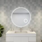 POSEIDON UL900BMM ROUND LED MIRROR WITH MAGNIFIER 900*900MM - Urban Designs Bathroom and Kitchen