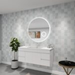 POSEIDON UL900BMM ROUND LED MIRROR WITH MAGNIFIER 900*900MM - Urban Designs Bathroom and Kitchen