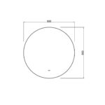 POSEIDON UL900BMM ROUND LED MIRROR WITH MAGNIFIER 900*900MM - Urban Designs Bathroom and Kitchen