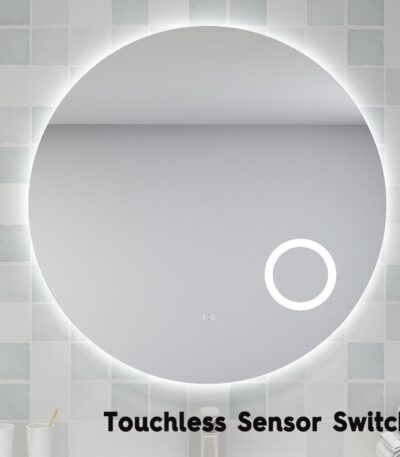 POSEIDON UL900BMM ROUND LED MIRROR WITH MAGNIFIER 900*900MM - Urban Designs Bathroom and Kitchen