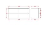 POSEIDON WAL1220-WH STELLA WALL HUNG VANITY FOR DOUBLE BOWL WALNUT - Urban Designs Bathroom and Kitchen