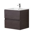 POSEIDON WAL600-WH STELLA WALL HUNG VANITY WALNUT - Urban Designs Bathroom and Kitchen