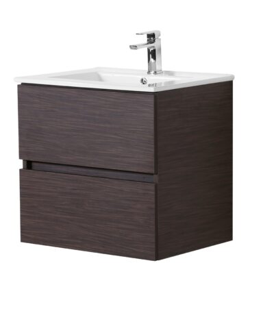 POSEIDON WAL600-WH STELLA WALL HUNG VANITY WALNUT - Urban Designs Bathroom and Kitchen