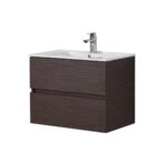 POSEIDON WAL750-WH STELLA WALL HUNG VANITY WALNUT - Urban Designs Bathroom and Kitchen