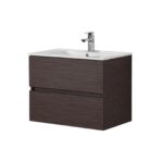 POSEIDON WAL750-WH STELLA WALL HUNG VANITY WALNUT - Urban Designs Bathroom and Kitchen