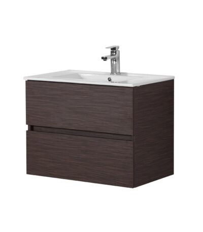 POSEIDON WAL750-WH STELLA WALL HUNG VANITY WALNUT - Urban Designs Bathroom and Kitchen