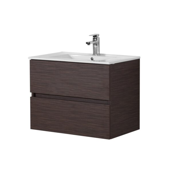 POSEIDON WAL750-WH STELLA WALL HUNG VANITY WALNUT - Urban Designs Bathroom and Kitchen