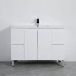 POSEIDON X-P124LG X-PVC FREE STANDING VANITY GLOSS WHITE - Urban Designs Bathroom and Kitchen