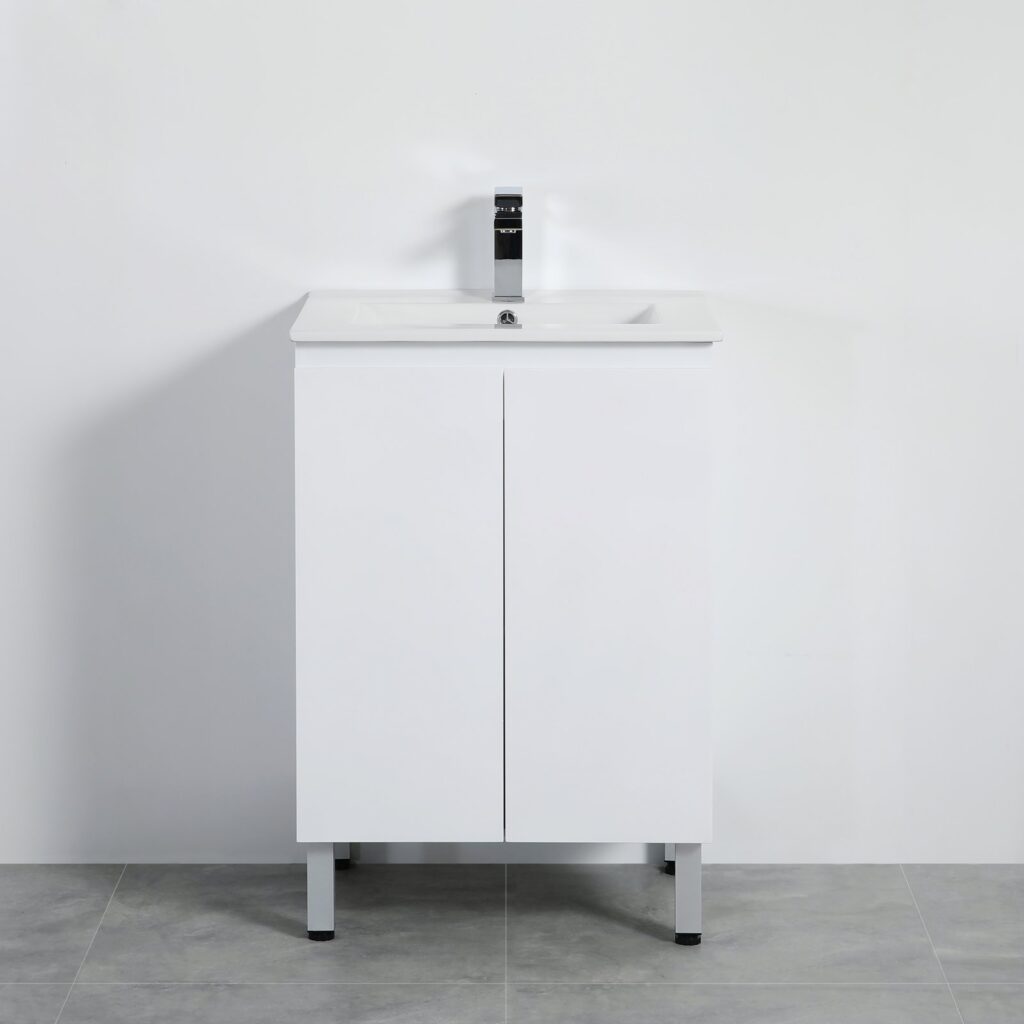 POSEIDON X-P64LG X-PVC FREE STANDING VANITY GLOSS WHITE - Urban Designs Bathroom and Kitchen