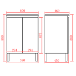 POSEIDON X-P64LG X-PVC FREE STANDING VANITY GLOSS WHITE - Urban Designs Bathroom and Kitchen