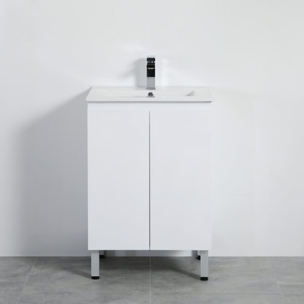 POSEIDON X-P64LG X-PVC FREE STANDING VANITY GLOSS WHITE - Urban Designs Bathroom and Kitchen