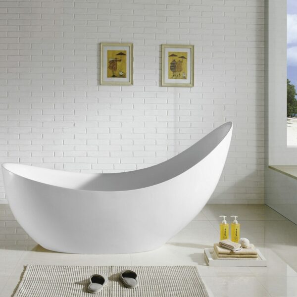 Posh Freestanding Bathtub - Gloss White - No Overflow - 1500mm | PBT1500-NF