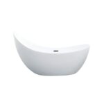 Posh Oval Freestanding Bathtub - Acrylic Gloss White - 1680mm | PBT1680