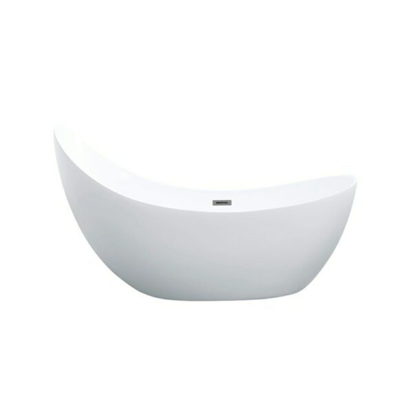 Posh Oval Freestanding Bathtub - Acrylic Gloss White - 1680mm | PBT1680