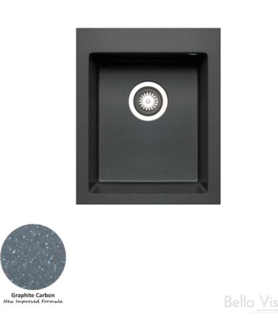Pradus Sink 410 x 500mm - Graphite Carbon | Bella Vista - SNK4150GC-P