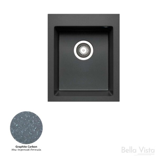 Pradus Sink 410 x 500mm - Graphite Carbon | Bella Vista - SNK4150GC-P